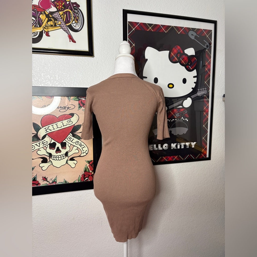 Tan Guess Knit Dress - Picture 3 of 4